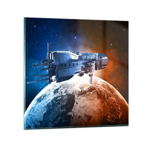 Quadro em vidro - Observador atento - 50x50 cm