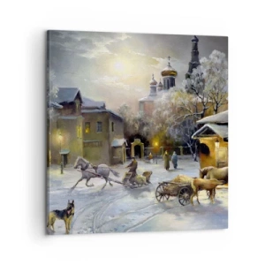 Quadro em tela - A magia do inverno russo - 60x60 cm