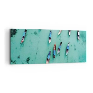 Quadro em tela - Na alegre expectativa - 100x40 cm