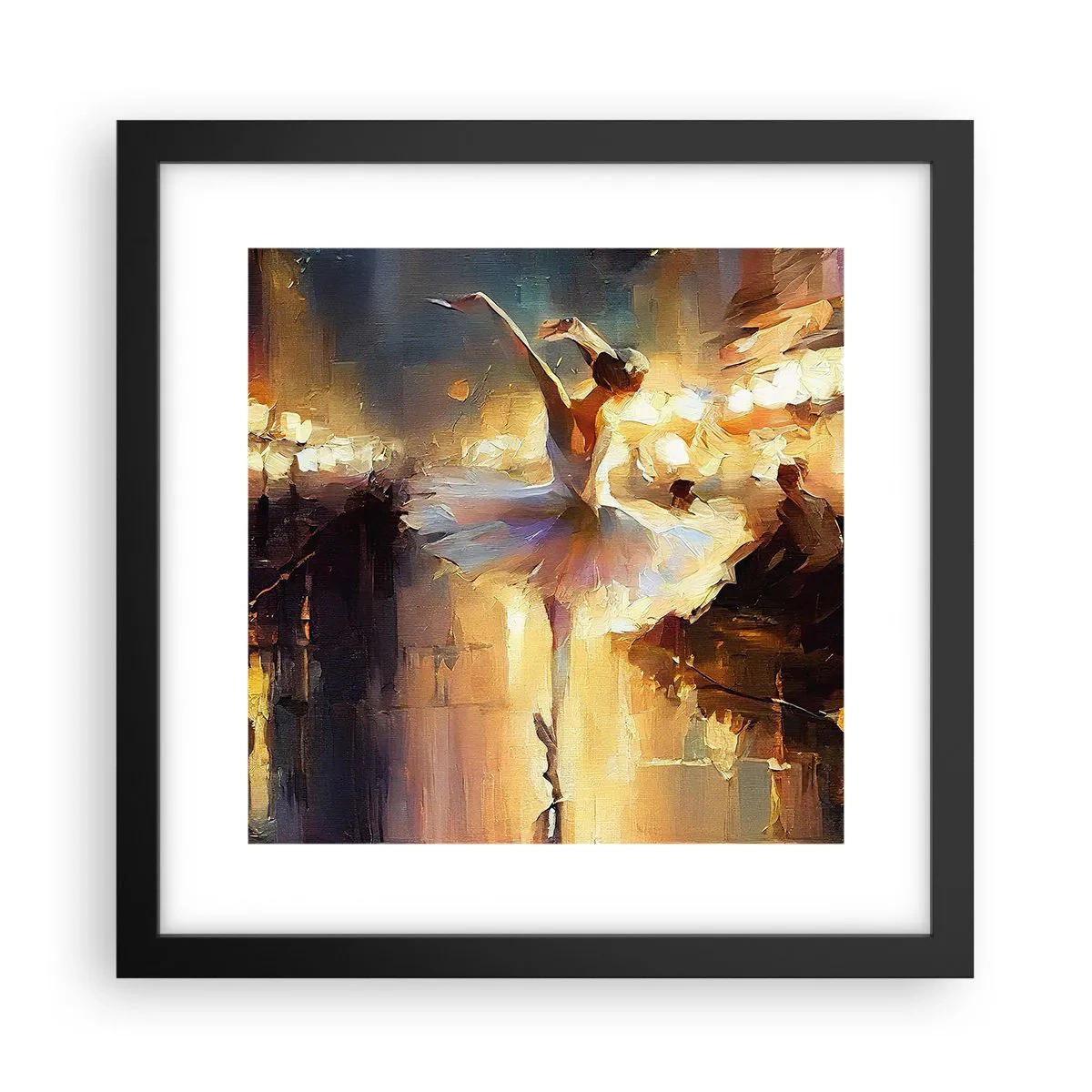 Pôster com moldura preta - Milagre na rua - 30x30 cm