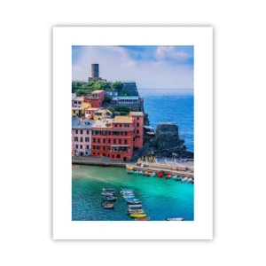 Pôster - Cidade mágica mediterrânea - 30x40 cm