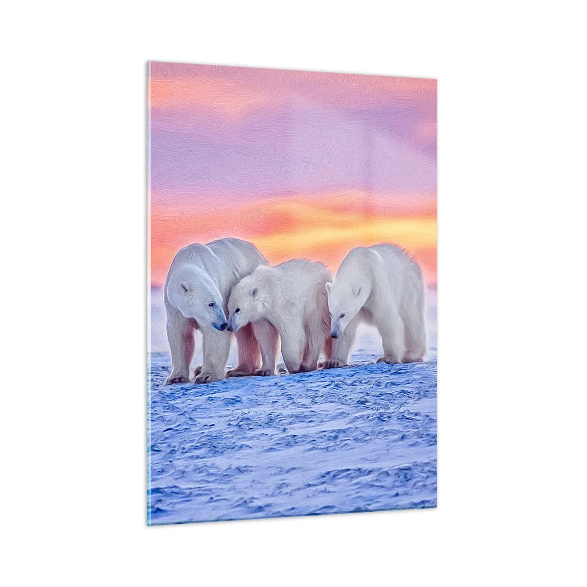 Quadro em vidro - Tudo o que precisa é de aconchego familiar - 50x70 cm