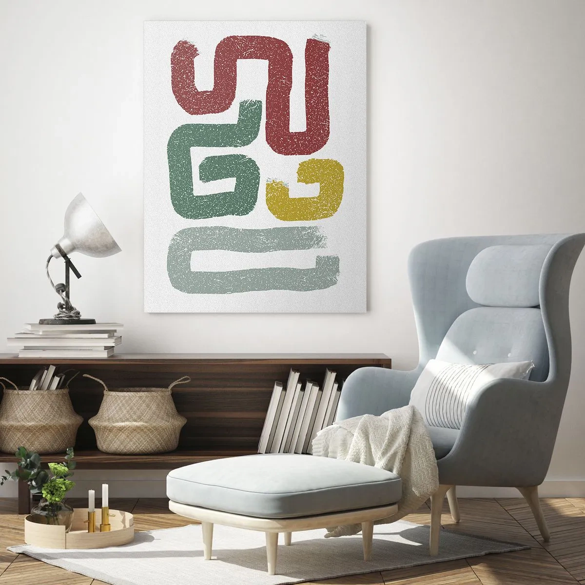 Quadro em vidro - Em uma língua desconhecida - 80x120 cm