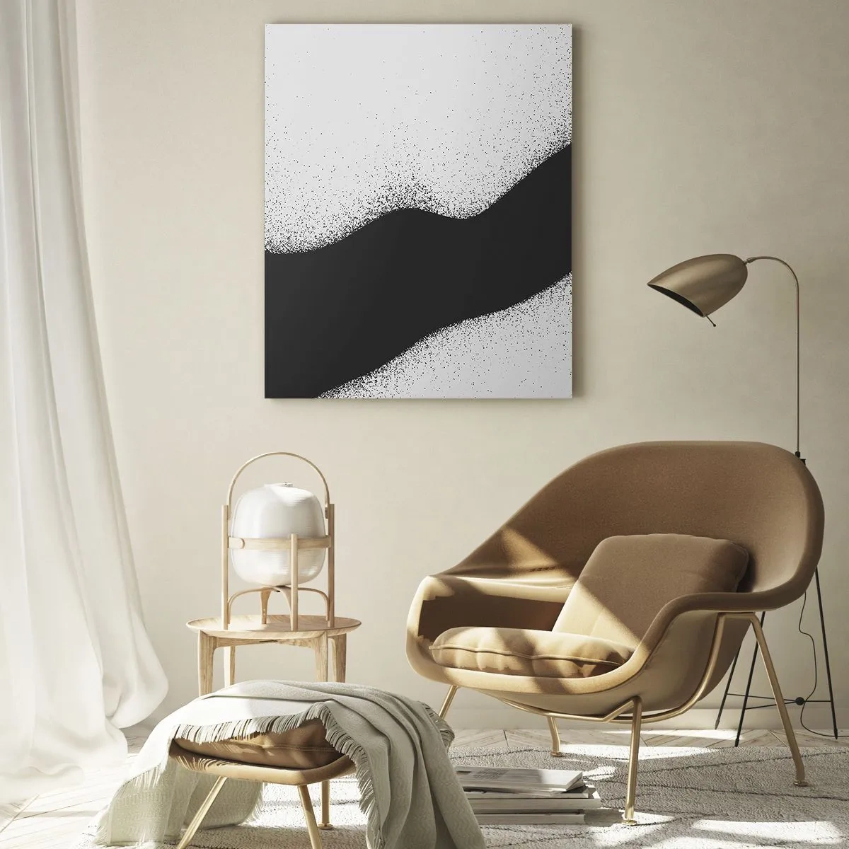 Quadro em vidro - Equilíbrio suave - 50x70 cm