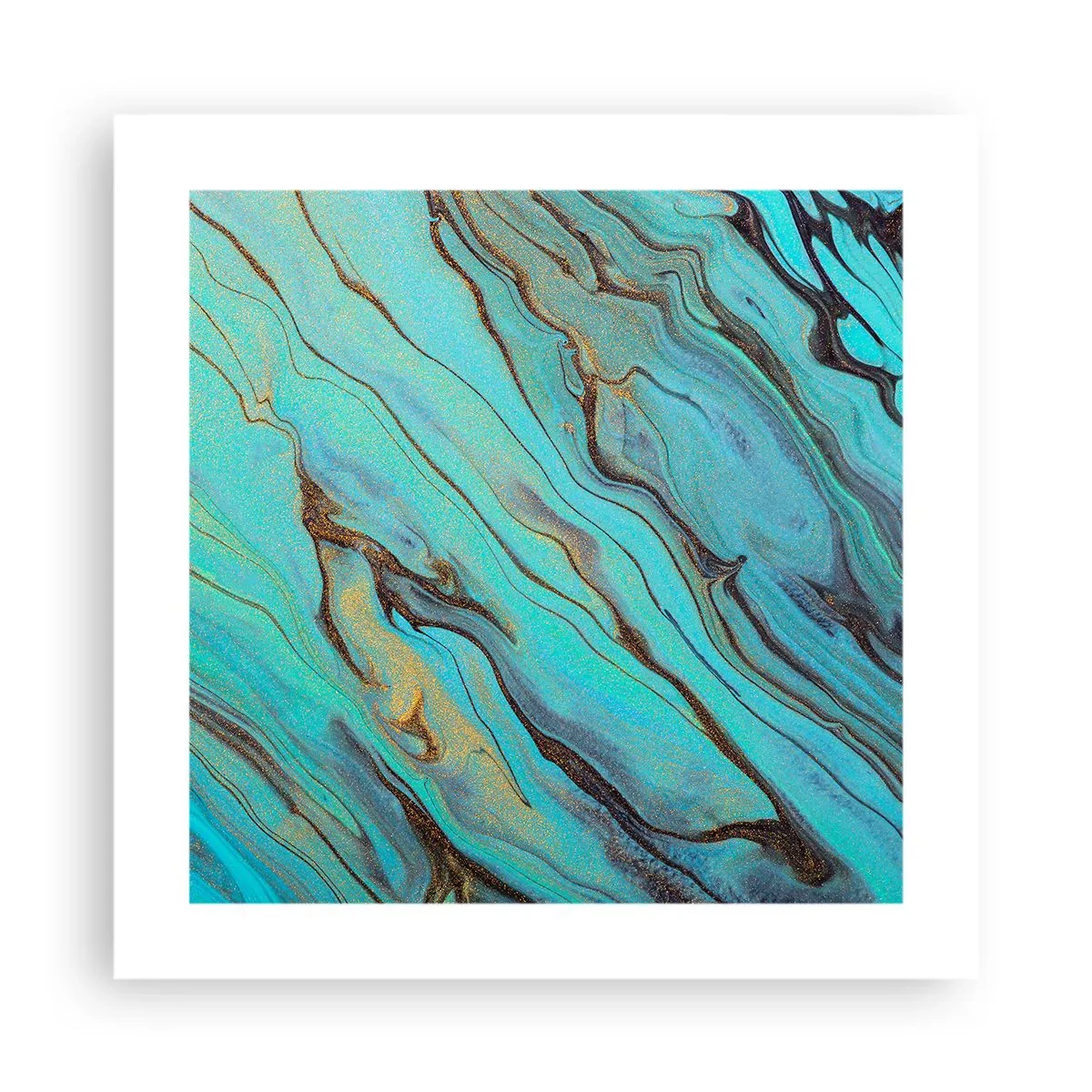 Pôster - Maré Turquesa - 40x40 cm