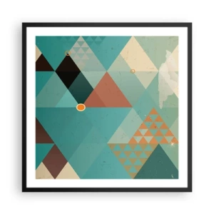 Pôster com moldura preta - A unidade de muitos, os muitos da unidade - 60x60 cm