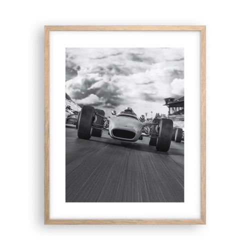 Pôster com moldura de carvalho claro - O ronco do motor - 40x50 cm