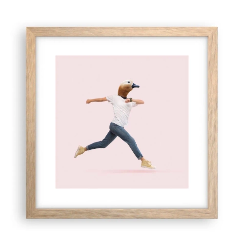 Pôster com moldura de carvalho claro - Uma pitada de absurdo - 30x30 cm