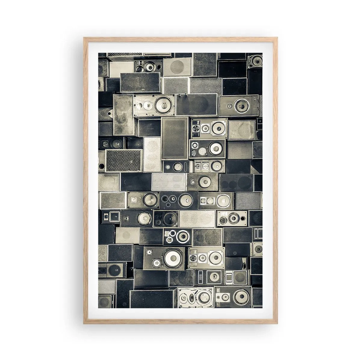 Pôster com moldura de carvalho claro - Está tudo bem - 61x91 cm