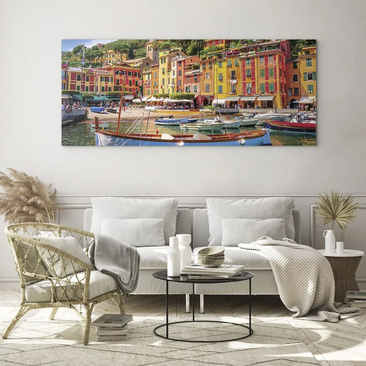 Quadro em vidro - Manhã italiana - 140x50 cm