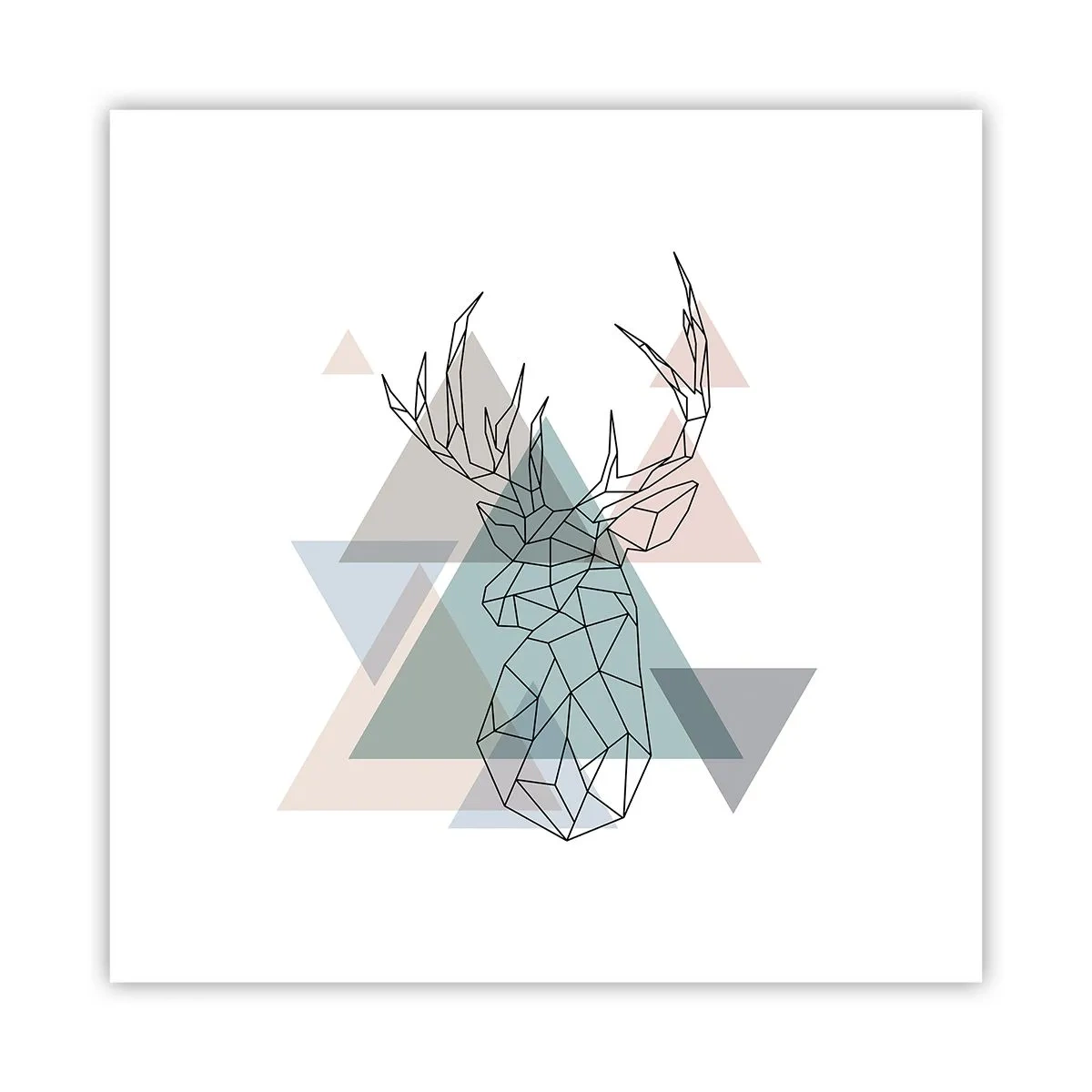 Pôster - Numa floresta geométrica - 30x30 cm