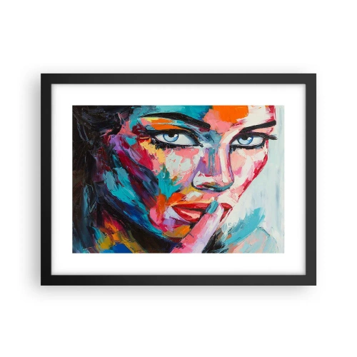 Pôster com moldura preta - O nosso primeiro segredo - 40x30 cm