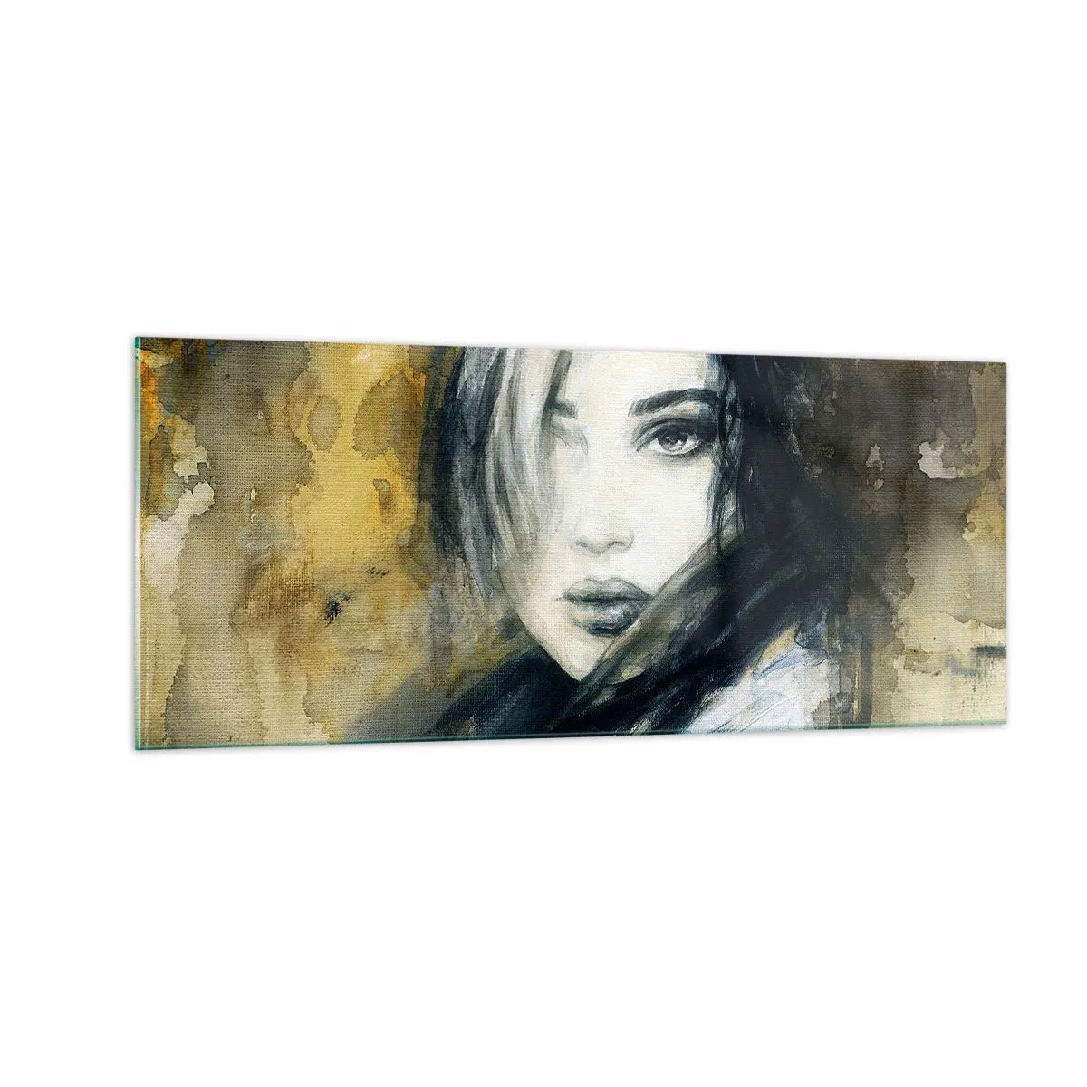 Quadro em vidro - Mais inocente ou sensual? - 100x40 cm