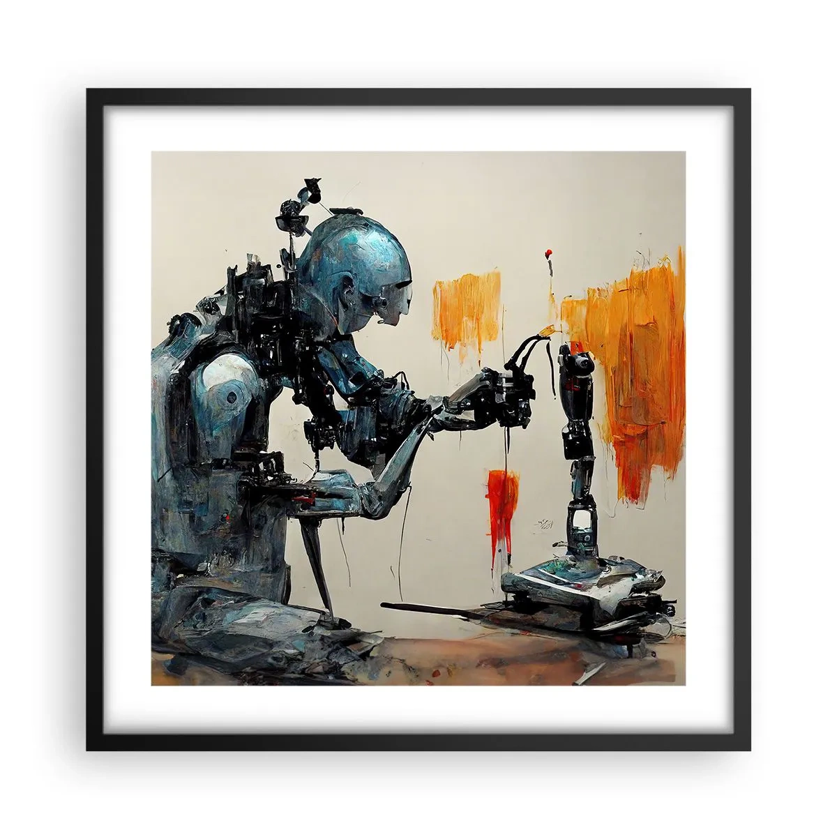 Pôster com moldura preta - Já amanhã… - 50x50 cm