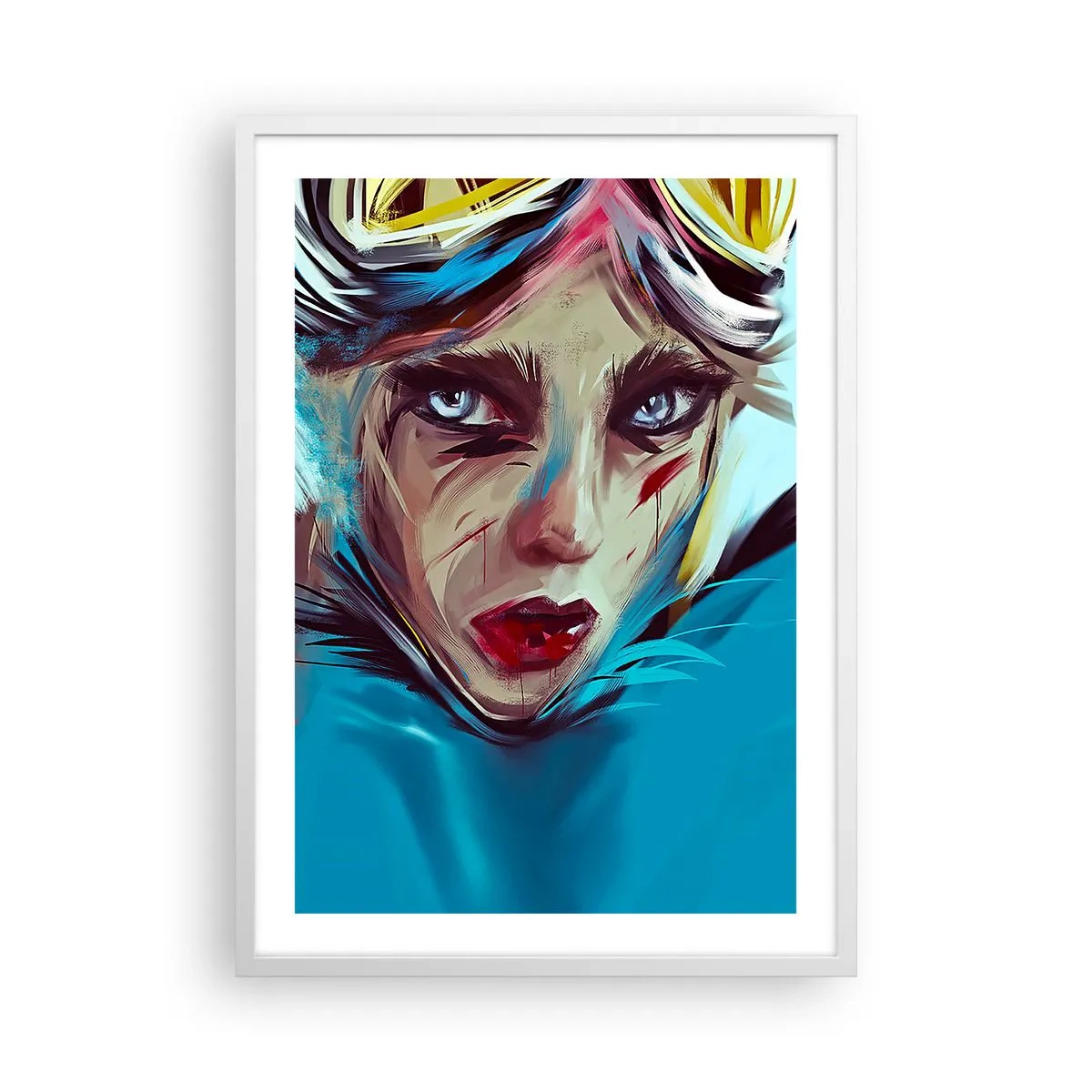 Pôster em moldura branca - A guerreira das estradas - 50x70 cm