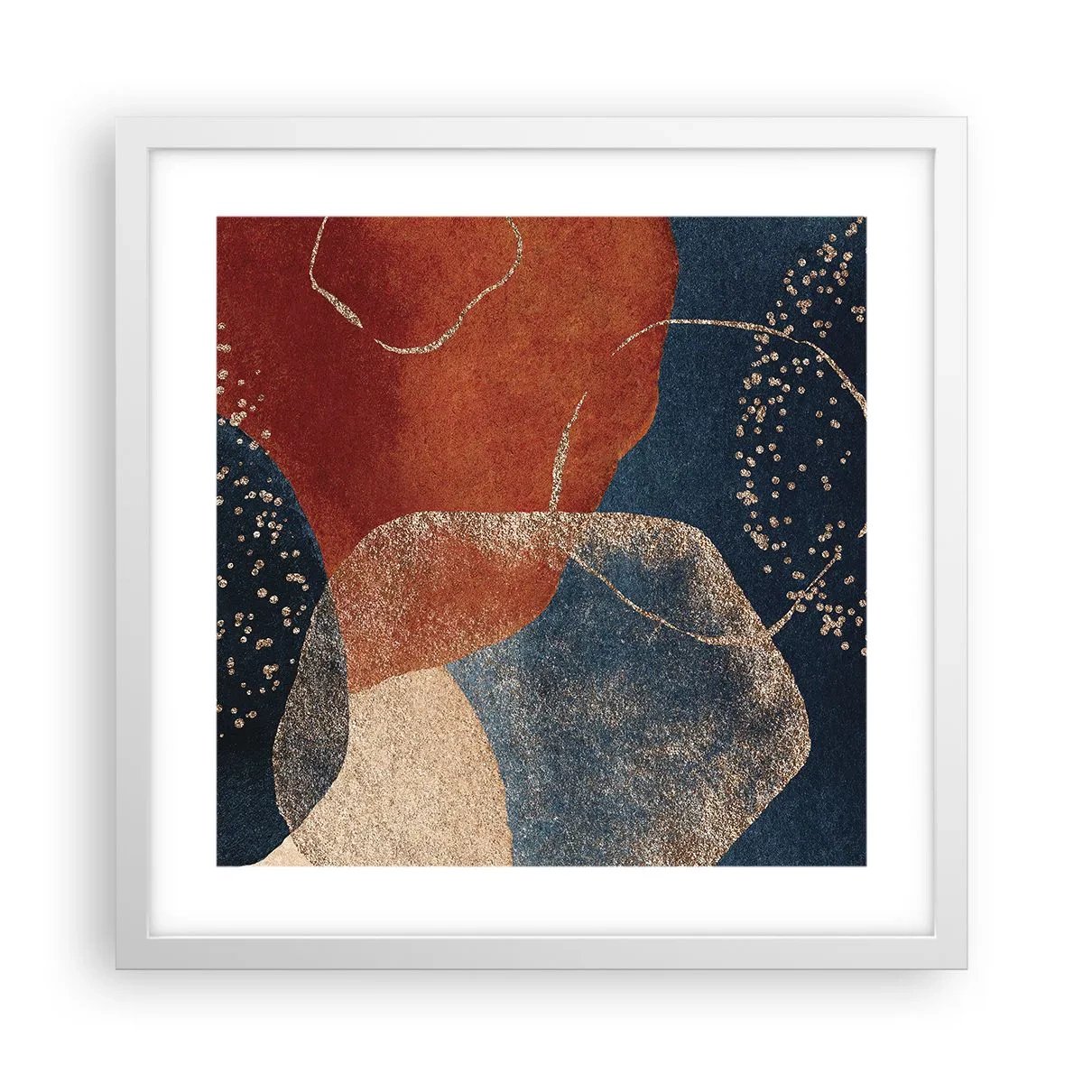 Pôster em moldura branca - Leveza do ser - 40x40 cm