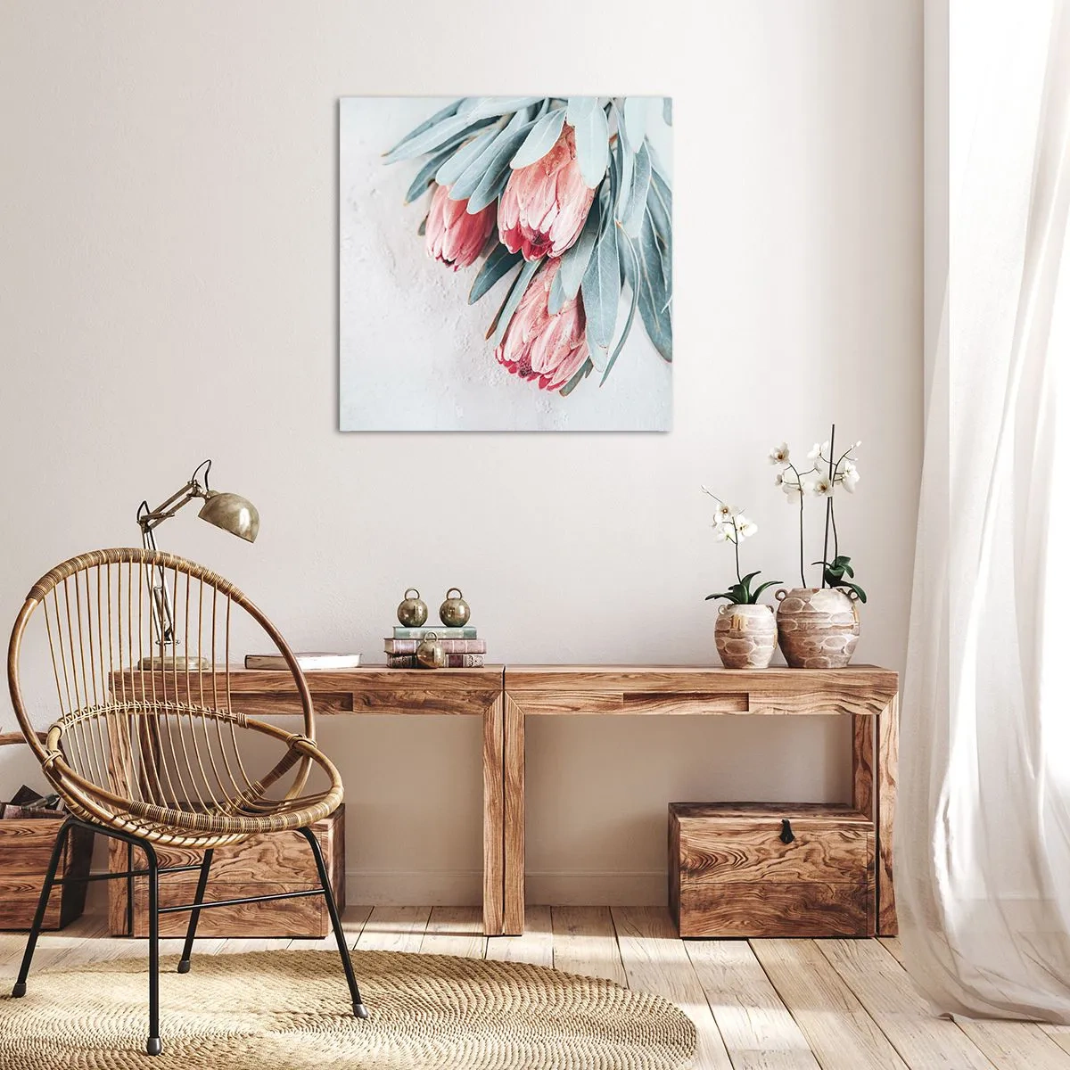 Quadro em tela - Envergonhadas da sua própria beleza - 30x30 cm