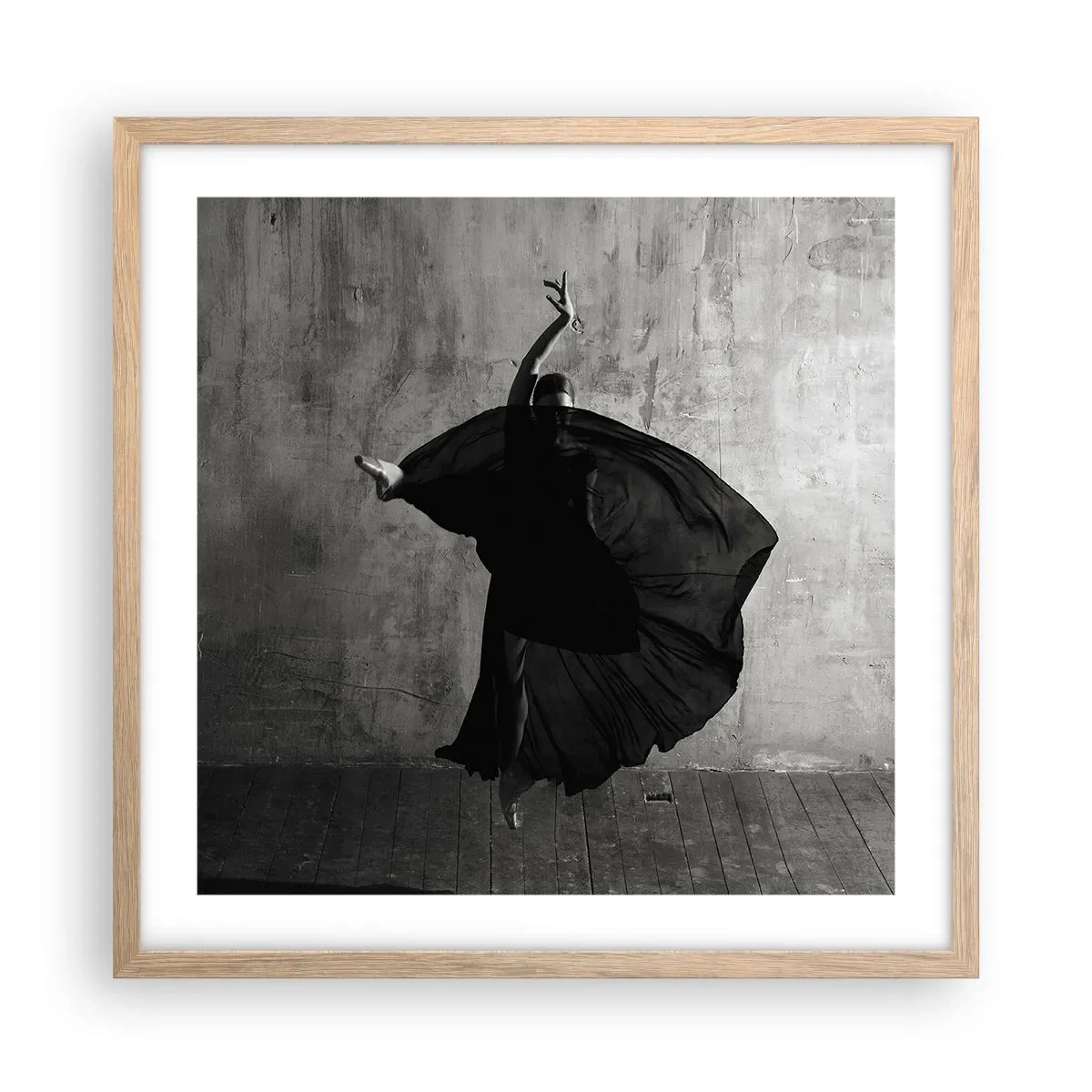 Pôster com moldura de carvalho claro - Cheio de paixão - 50x50 cm