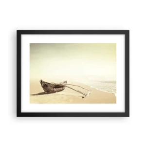 Pôster com moldura preta - Memória dos mares do sul - 40x30 cm