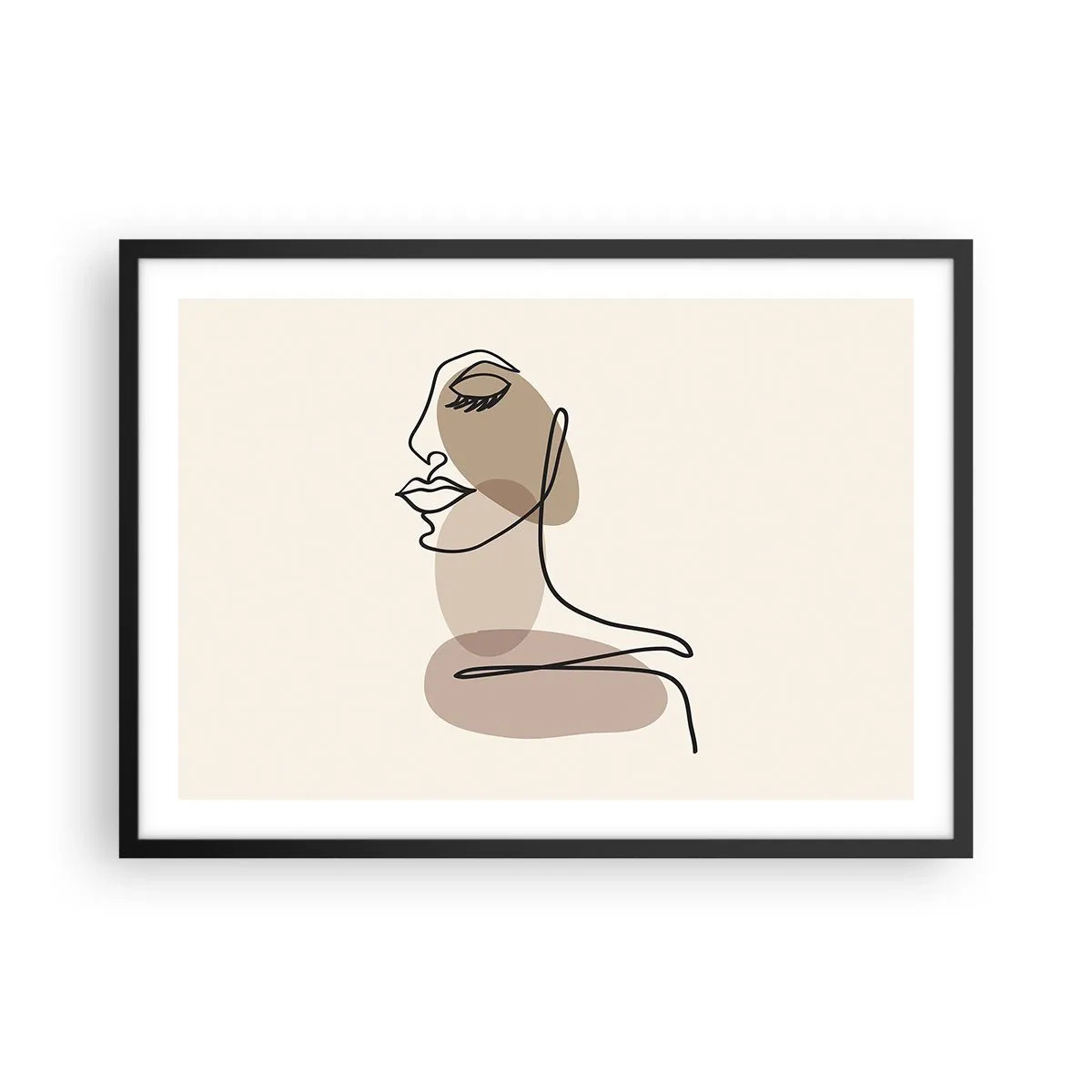Pôster com moldura preta - Uma certa linha de beleza - 70x50 cm