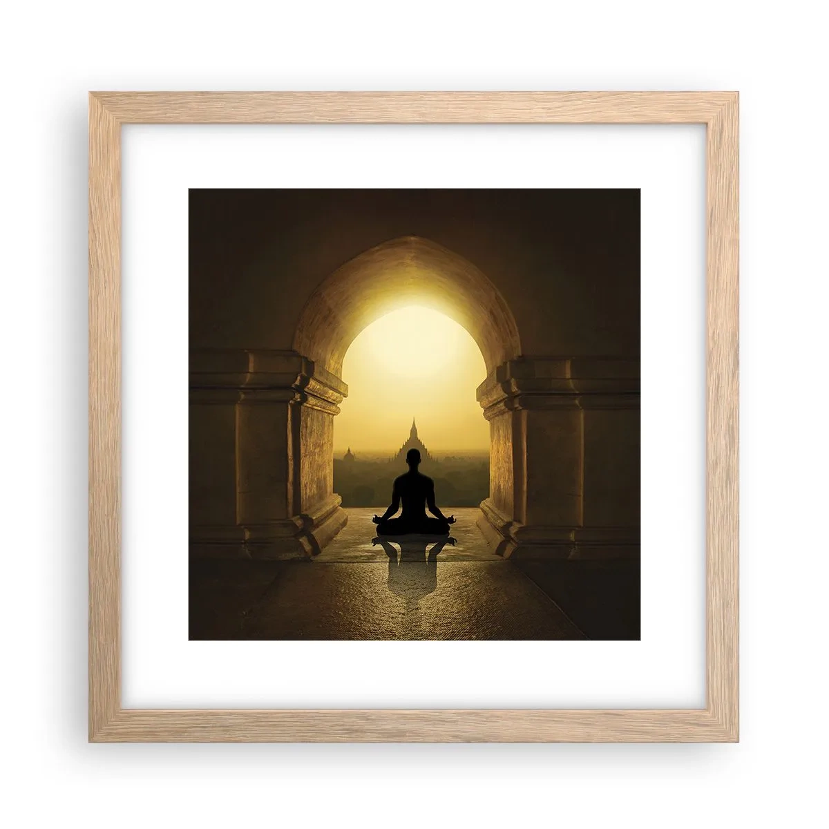 Pôster com moldura de carvalho claro - Harmonia completa - 30x30 cm