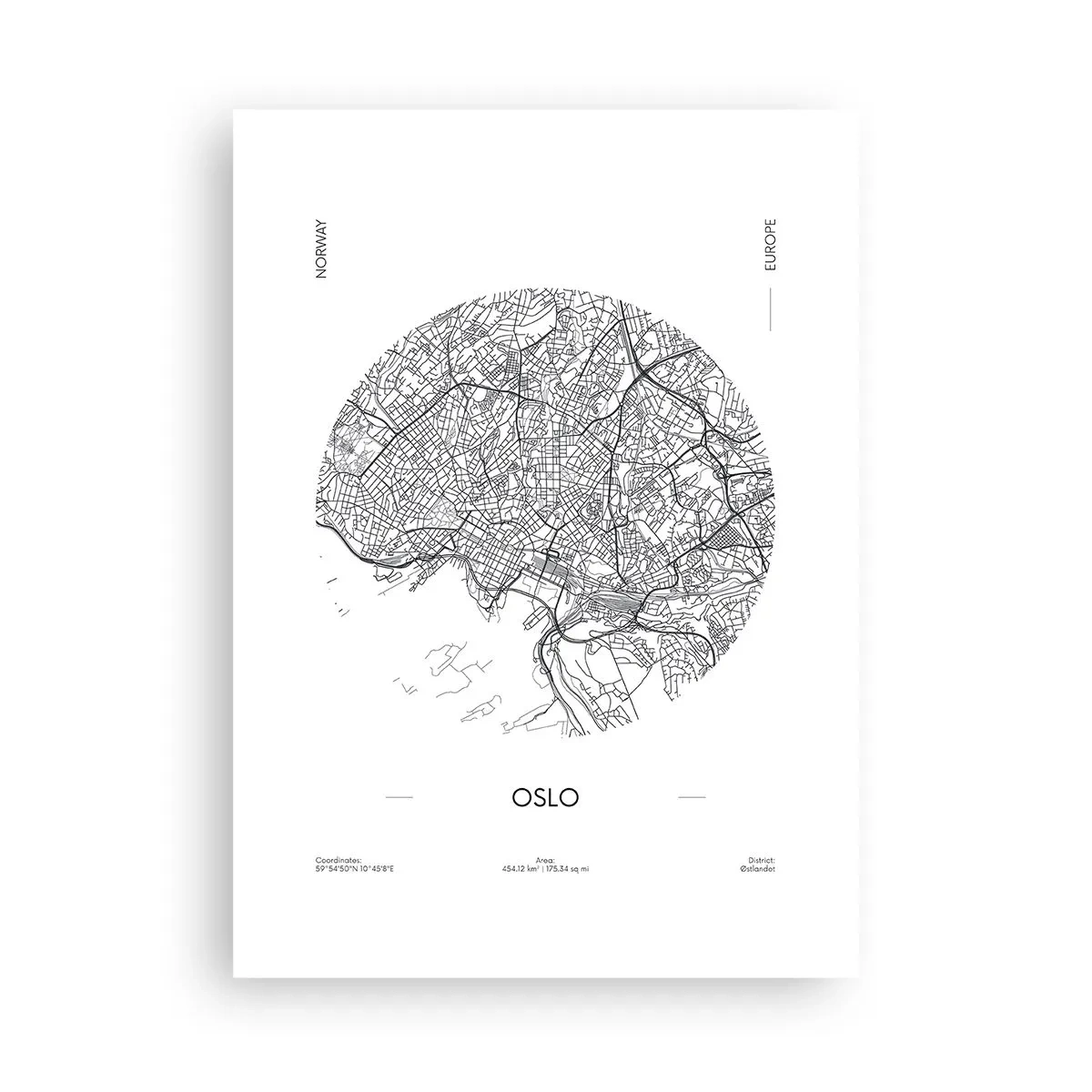 Pôster - Anatomia de Oslo - 50x70 cm
