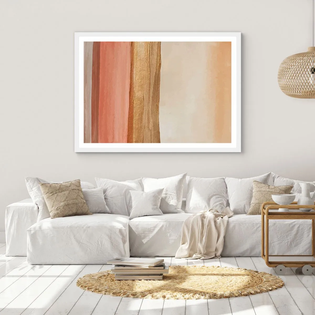 Pôster em moldura branca - Composição vertical - 100x70 cm