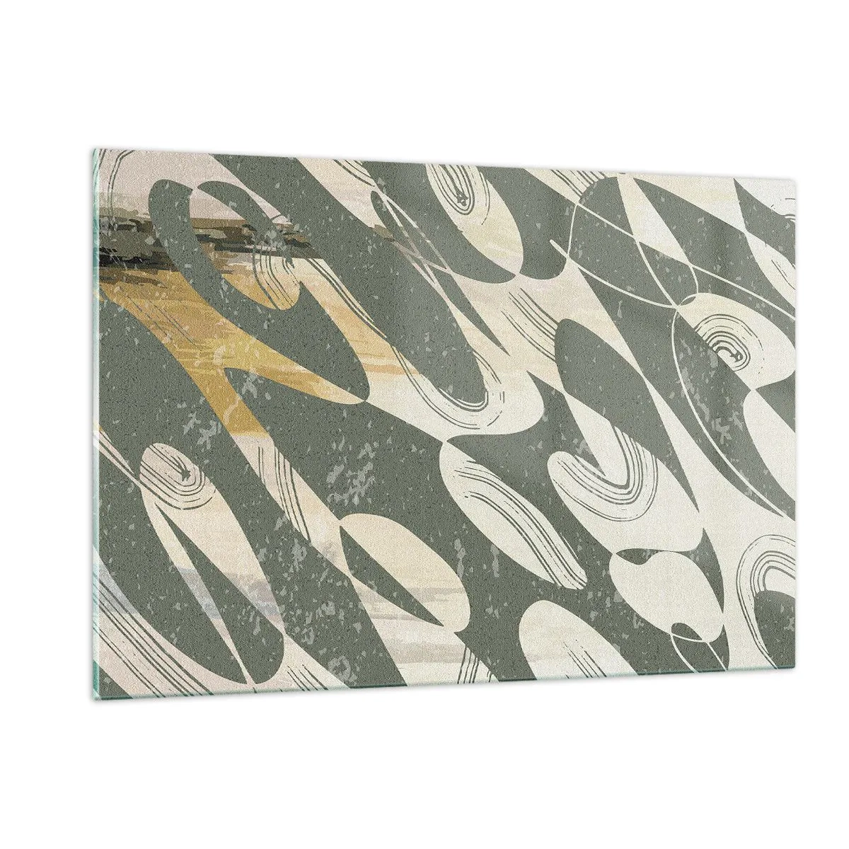 Quadro em vidro - Abstração rítmica - 120x80 cm