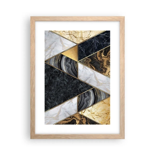 Pôster com moldura de carvalho claro - Pedra por pedra - 30x40 cm