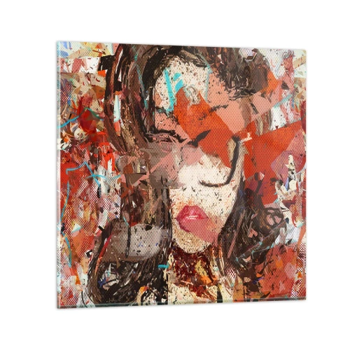 Quadro em vidro - Ninguém realmente me conhece - 40x40 cm