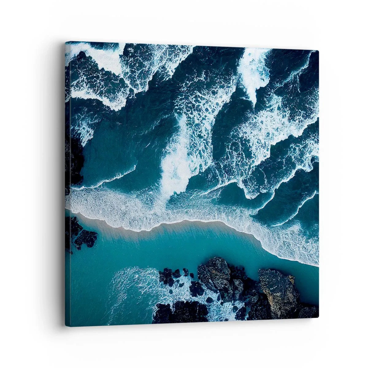 Quadro em tela - Envolto em ondas - 30x30 cm