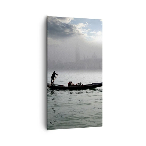 Quadro em tela - Uma cidade fabulosa feita de água e nevoeiro - 55x100 cm