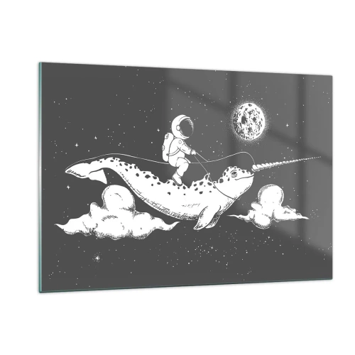 Quadro em vidro - Cavaleiro Espacial - 120x80 cm