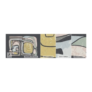 Amostra de papel de parede autocolante Deluxe Sticker - Abstração no espírito pré-colombiano - Abstração, Boho, Idoso - 100x30 cm