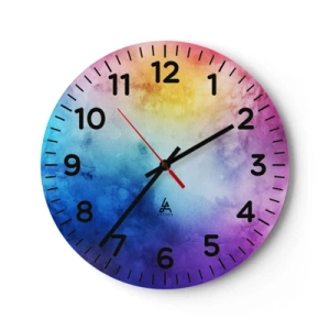 Relógio de parede - Relógio em vidro - Quase no sétimo céu - 40x40 cm