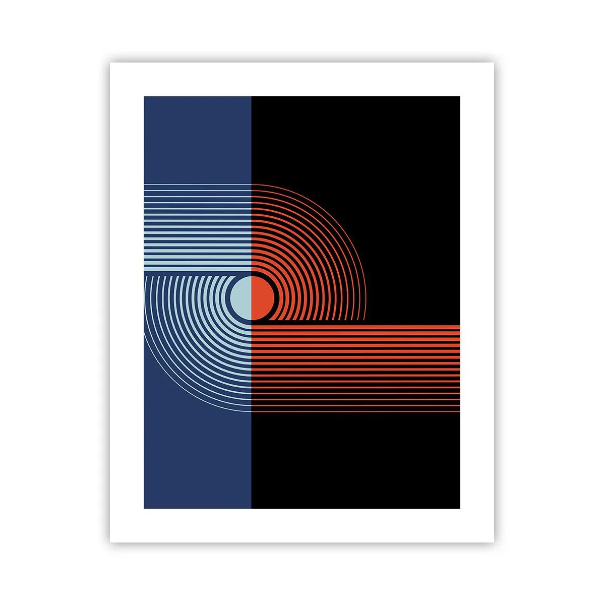 Pôster - Num abraço geométrico - 40x50 cm
