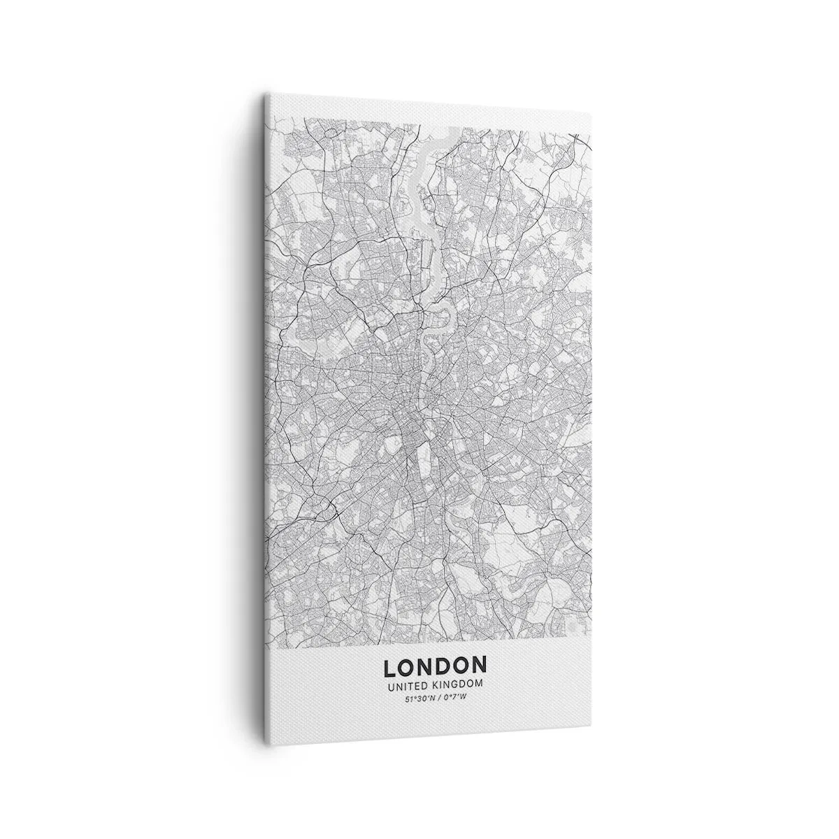 Quadro em tela - Mapa do labirinto de Londres - 45x80 cm