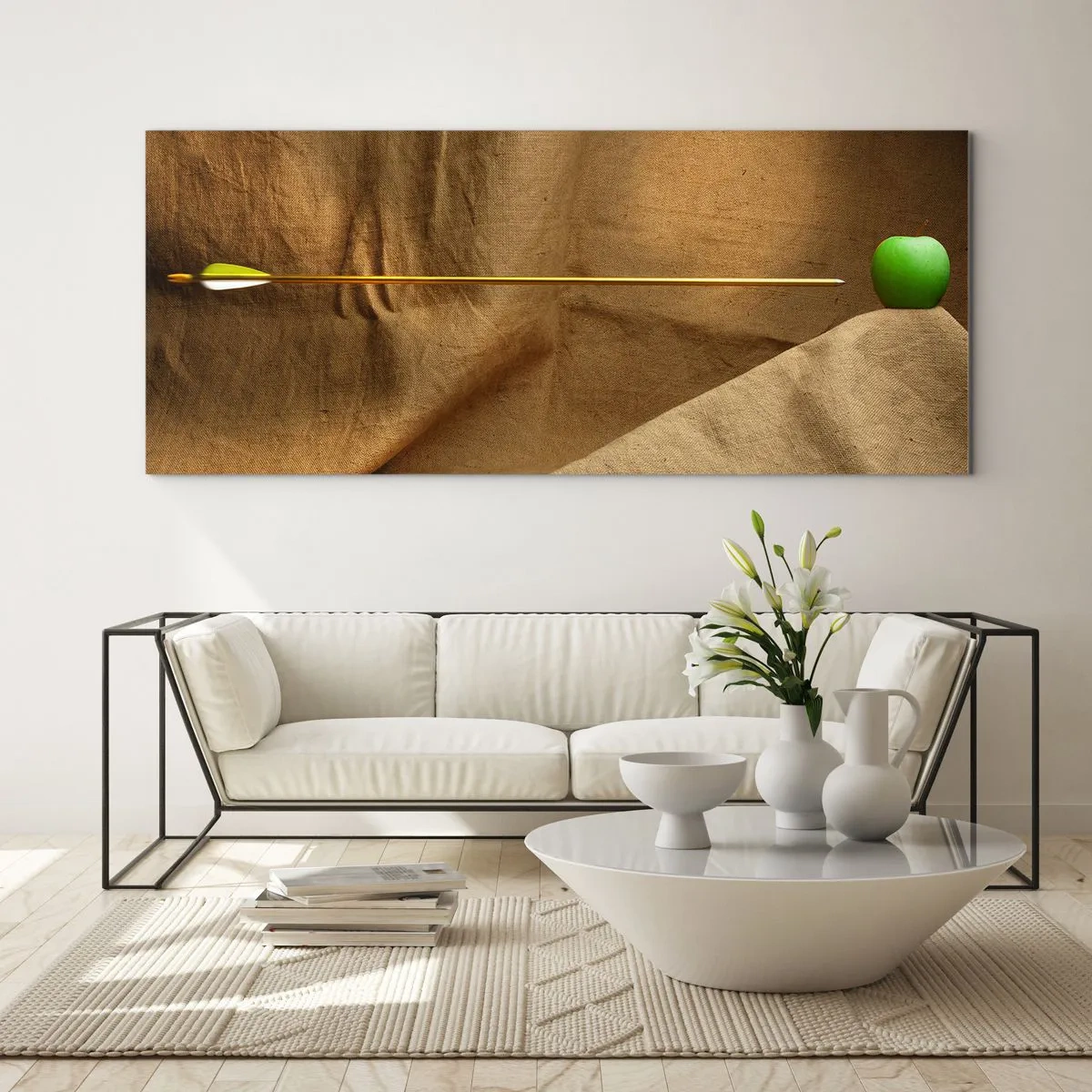 Quadro em vidro - Invocando o espírito de Wilhelm Tell - 90x30 cm