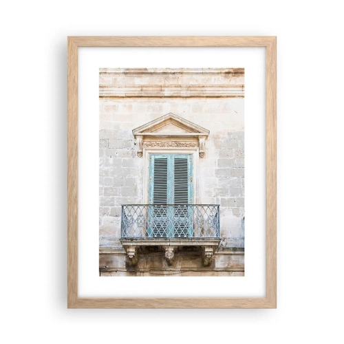 Pôster com moldura de carvalho claro - O charme único da Itália - 30x40 cm