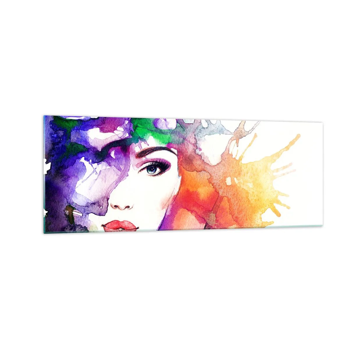 Quadro em vidro - Com a cabeça nas nuvens - 140x50 cm