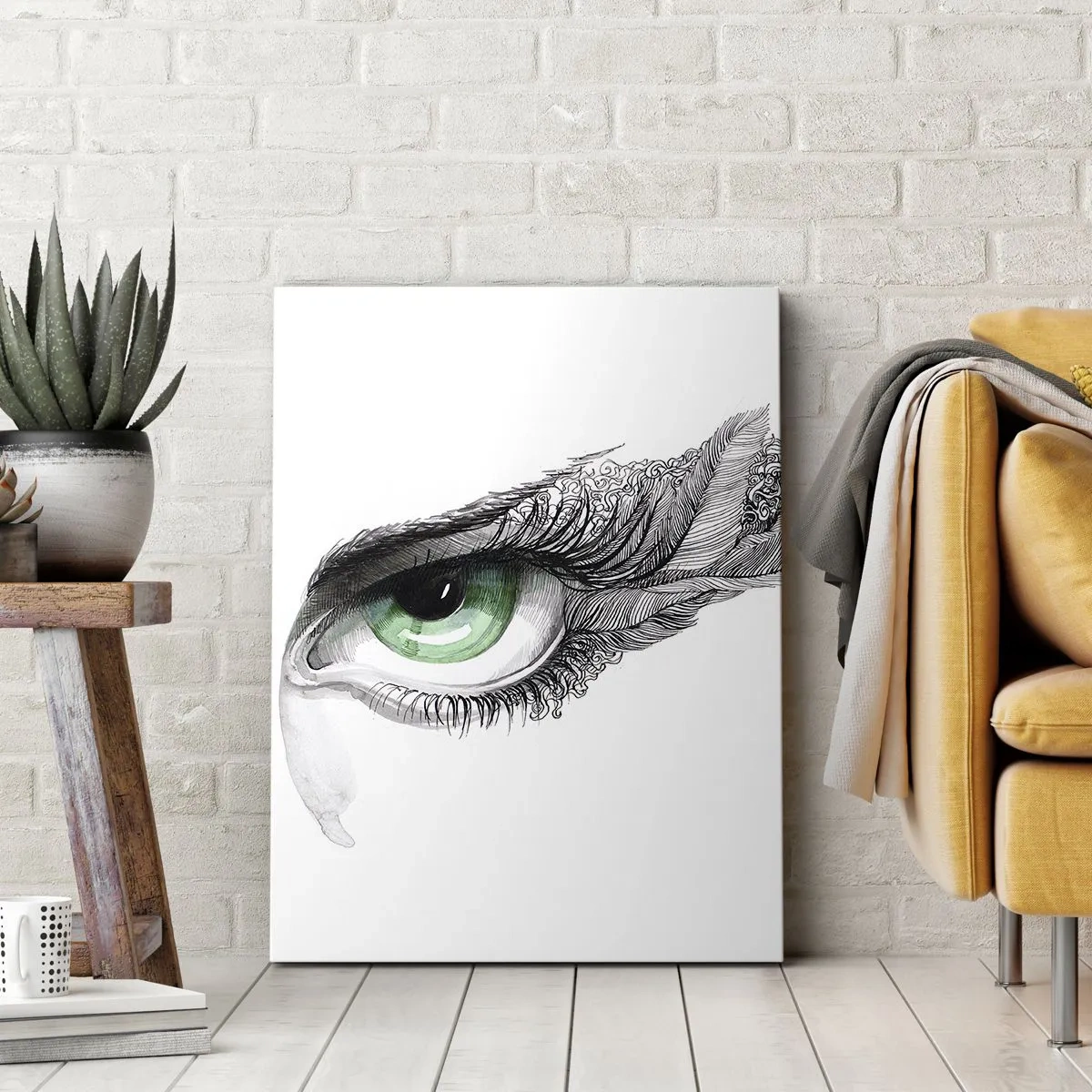 Quadro em tela - Bonita e pronta para atacar - 50x70 cm