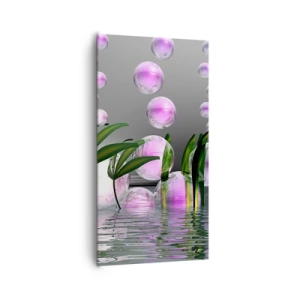 Quadro em tela - Composição reflexiva da leveza e da vida - 65x120 cm