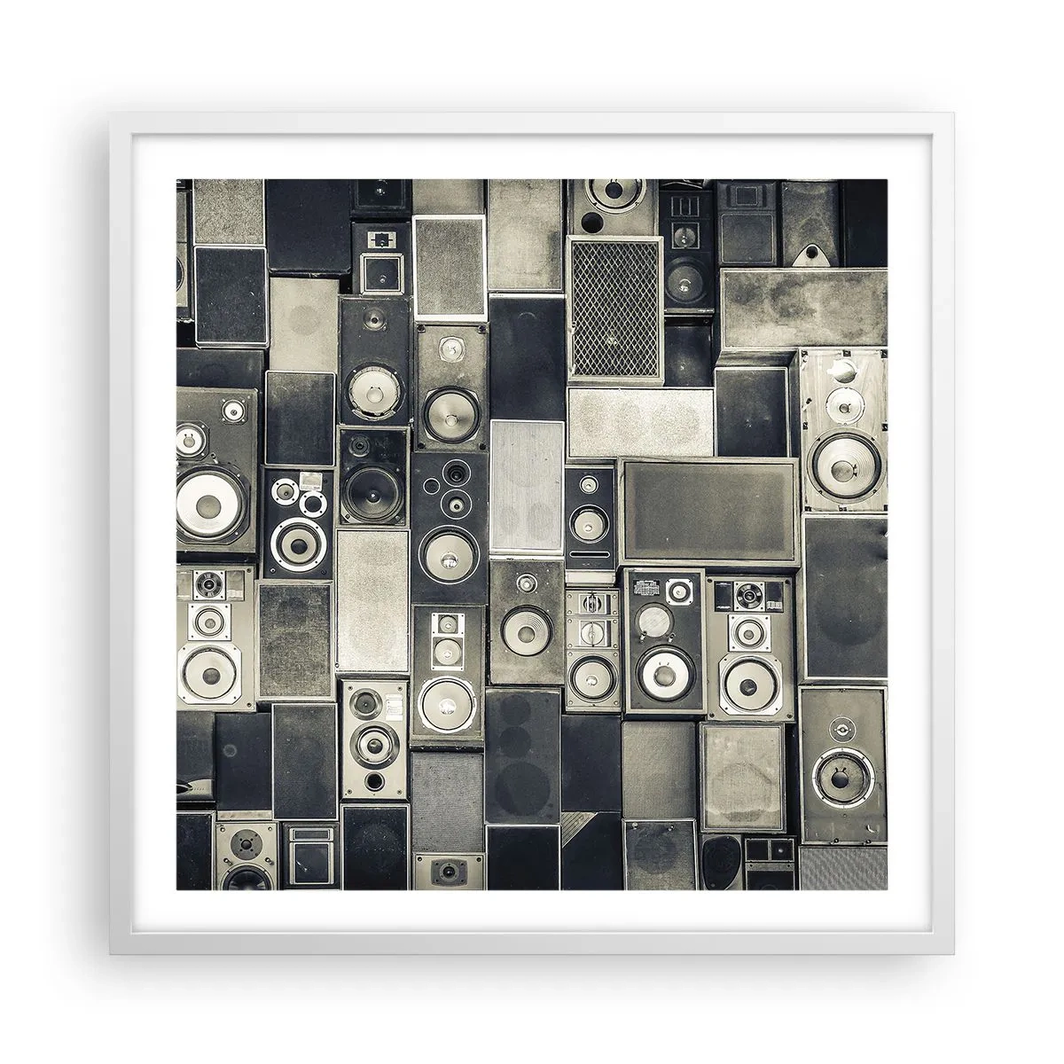 Pôster em moldura branca - Está tudo bem - 60x60 cm