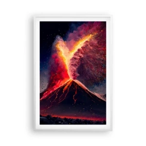 Pôster em moldura branca - Beleza e terror - 61x91 cm