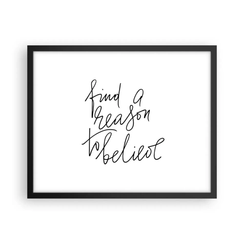 Pôster com moldura preta - É possível - 50x40 cm