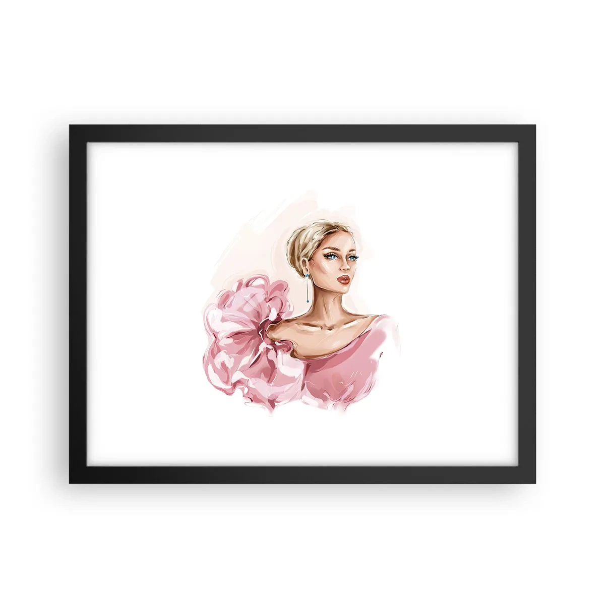 Pôster com moldura preta - Parece pintada... - 40x30 cm