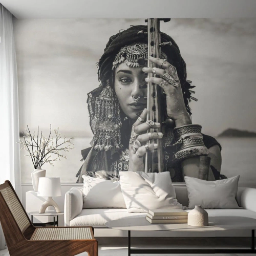 Papel de Parede Autocolante Deluxe Sticker - A própria música oriental - Mulher, Boho, Joia - 250x175 cm