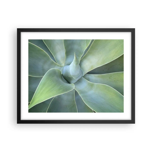 Pôster com moldura preta - O nascimento da vegetação - 50x40 cm