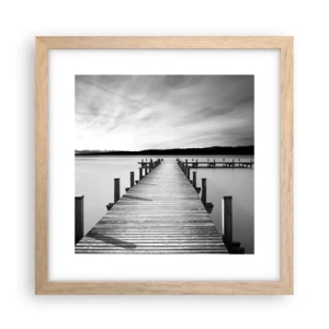 Pôster com moldura de carvalho claro - A fonte da tranquilidade - 30x30 cm