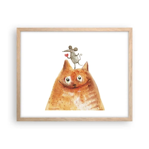 Pôster com moldura de carvalho claro - Paradoxos do amor - 50x40 cm